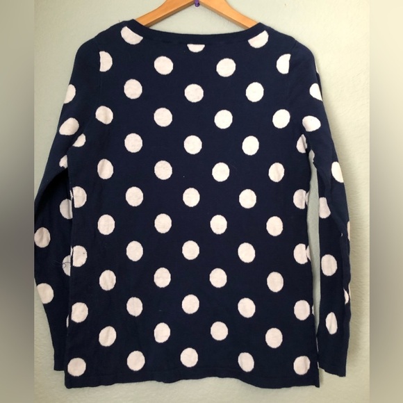 Old Navy Polka Dot and Dark Blue Sweater Women large - Picture 2 of 6